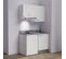 Kitchenette K01l - 120 Cm - Blanc - Cromo - Évier à Droite