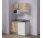 Kitchenette K02l - 120 Cm à Bois - Cromo - Évier à Gauche