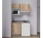 Kitchenette K02l - 120 Cm à Bois - Cromo - Évier à Gauche