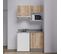 Kitchenette K02l - 120 Cm à Bois - Cromo - Évier à Droite