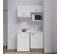 Kitchenette K02l - 120 Cm à Blanc - Snova - Évier à Droite