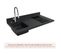 Kitchenette K07l - 120 Cm - Bois - Nero - Évier à Gauche