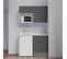 Kitchenette K07l - 120 Cm - Gris - Snova - Évier à Droite