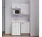 Kitchenette K07l - 120 Cm - Blanc - Snova - Évier à Droite