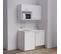 Kitchenette K07l - 120 Cm - Blanc - Snova - Évier à Droite