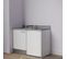 Kitchenette K08l - 120 Cm à Blanc - Cromo - Évier à Gauche