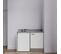 Kitchenette K08l - 120 Cm à Blanc - Cromo - Évier à Droite