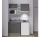 Kitchenette K13l - 140 Cm - Gris - Cromo - Évier à Gauche