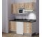 Kitchenette K20l - 180 Cm - Bois - Nero - Évier à Gauche