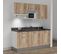 Kitchenette K30l - 180 Cm - Bois - Nero - Évier à Droite