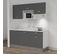 Kitchenette K30l - 180 Cm - Gris - Snova - Évier à Gauche