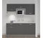 Kitchenette K30l - 180 Cm - Gris - Snova - Évier à Droite