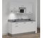 Kitchenette K30l - 180 Cm - Blanc - Cromo - Évier à Droite