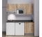 Kitchenette K55l - 180 Cm - Bois - Nero - Évier à Droite