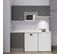 Kitchenette K55l - 180 Cm - Gris - Snova - Évier À Gauche