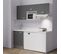 Kitchenette K55l - 180 Cm - Gris - Snova - Évier à Gauche