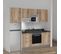 Kitchenette K37l - 240 Cm - Bois - Nero - Évier à Droite