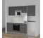 Kitchenette K37l - 240 Cm - Gris - Snova - Évier à Gauche