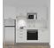 Kitchenette K37l - 240 Cm - Blanc - Snova - Évier à Droite