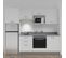 Kitchenette K37l - 240 Cm - Blanc - Cromo - Évier à Droite