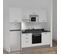 Kitchenette K37l - 240 Cm - Blanc - Nero - Évier à Droite