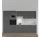 Kitchenette K46l - 300 Cm - Gris - Snova - Évier à Droite