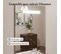 Meuble Vasque Pmr Epure 90 Cm Avec Miroir LED Elégance Ht105 - Blanc Brillant
