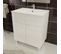 Meuble Salle De Bain Sur Pieds Ecoline 70 Cm - Blanc Brillant