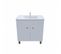 Meuble Salle De Bain Sur Pieds Ecoline 80 Cm - Blanc Brillant