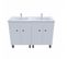 Meuble Double Vasque Sur Pieds Ecoline 120 Cm - Blanc Brillant