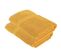 Lot De 2 Draps De Bain Tissu Éponge 100% Coton Jaune Moutarde 70 X 130 Cm