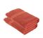 Lot De 2 Draps De Bain Tissu Éponge 100% Coton Terracotta 70 X 130 Cm