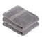 Lot De 2 Serviettes De Toilette Tissu Éponge 100% Coton Gris 30 X 50 Cm