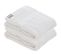 Lot De 2 Serviettes De Toilette Tissu Éponge 100% Coton Blanc 30 X 50 Cm