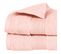 Lot De 2 Serviettes De Toilette En Coton Rose Tissu Éponge 50 X 90 Cm