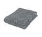 Lot De 2 Serviettes De Toilette En Coton Gris Foncé Tissu Jacquard 50 X 90 Cm