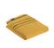 Lot De 2 Serviettes De Toilette 100% Coton Bicolore Jaune Ocre Et Noir 50 X 90 Cm