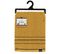 Lot De 2 Serviettes De Toilette 100% Coton Bicolore Jaune Ocre Et Noir 50 X 90 Cm