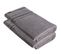 Lot De 2 Draps De Bain 100% Coton Bicolore Gris Et Noir 90 X 150 Cm