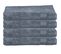 Lot De 4 Draps De Bain En Coton Gris Foncé Tissu Éponge 100 X 150 Cm