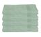 Lot De 4 Draps De Bain En Coton Vert Céladon Tissu Éponge 100 X 150 Cm