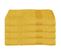 Lot De 4 Draps De Bain En Coton Jaune Ocre Tissu Éponge 70 X 130 Cm