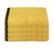 Lot De 4 Draps De Bain En Coton Jaune Ocre Tissu Éponge 70 X 130 Cm