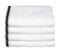 Lot De 4 Draps De Bain En Coton Blanc Tissu Éponge 70 X 130 Cm