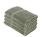 Lot De 4 Draps De Bain Tissu Éponge 100% Coton Vert Kaki 70 X 130 Cm