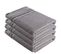 Lot De 4 Draps De Bain 100% Coton Bicolore Gris Et Noir 70 X 130 Cm