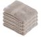 Lot De 4 Serviettes De Toilette Tissu Éponge 100% Coton Taupe 30 X 50 Cm