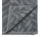 Lot De 4 Serviettes De Toilette En Coton Gris Foncé Tissu Jacquard 50 X 90 Cm