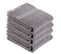 Lot De 4 Serviettes De Toilette Tissu Éponge 100% Coton Gris 50 X 90 Cm