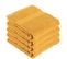 Lot De 4 Serviettes De Toilette Tissu Éponge 100% Coton Jaune Moutarde 50 X 90 Cm